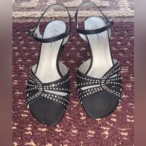 Size 8 Black Rhinestone heels